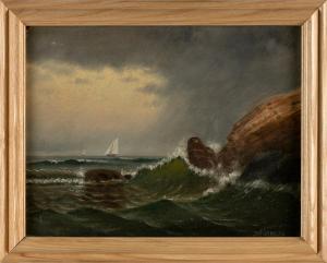 FISHER D.A. 1867-1940,Sailing off a rocky coast.,,1867,Eldred's US 2023-05-16
