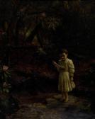 FISHER Elizabeth P 1855,Young girl in a wooded area.,Quinn's US 2009-09-19