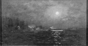FISHER George H 1906,New York Harbor by Moonlight,Swann Galleries US 2001-09-25