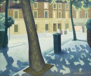 Fisher Gilmour George 1908-1984,Nocturne street scene,Rosebery's GB 2021-02-23