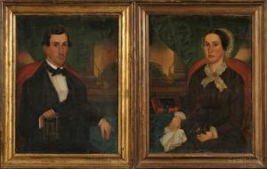 FISHER Gloria Welby,Pair of Portraits of Samuel Bender and His First W,1850,Skinner US 2011-03-06
