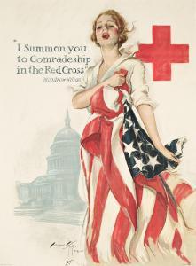 FISHER Harrison C,I SUMMON YOU TO COMRADESHIP IN THE RED CROSS,1918,Swann Galleries 2022-08-04