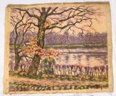 FISHER Hugo Melville 1876-1946,Autumnal Riverside Scene,Burchard US 2020-08-16
