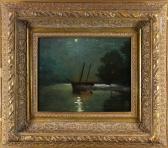 Fisher J.G 1900,Moonlight on the Bay,Clars Auction Gallery US 2017-12-16