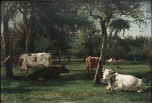 FISHER Mark William 1841-1923,Cows resting in the shade,Woolley & Wallis GB 2024-03-06