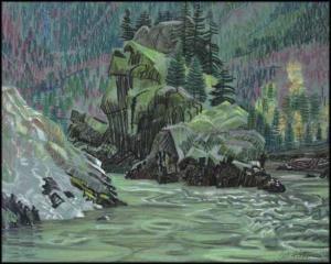 FISHER Orville Norman 1911-1996,Fraser Canyon,1961,Heffel CA 2014-08-28