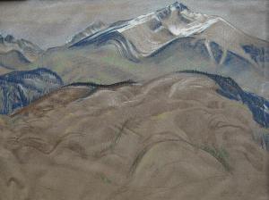 FISHER Orville Norman 1911-1996,Snow-Capped Mountain,Westbridge CA 2013-09-22