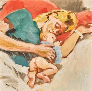 FISHER Sandra 1947-1994,Charlotte and her Baby; Mars Asleep first,1989,Sotheby's GB 2022-09-15
