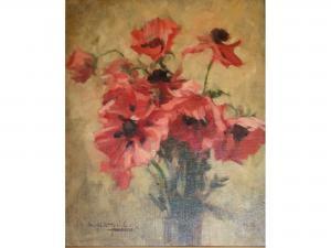 FISHER Stefani Melton 1894,POPPIES IN A VASE,1929,Lawrences GB 2015-04-17