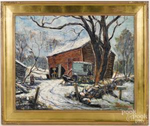 FISHER William 1891-1985,Landscape with a barn,Pook & Pook US 2017-01-16