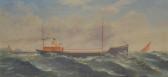 FISHLEY R 1900,The steamship S.S. Doon Glen at sea,1909,Fieldings Auctioneers Limited GB 2014-07-05