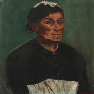 FISHON G 1900-1900,Portrait of a woman,1960,Bruun Rasmussen DK 2012-09-10