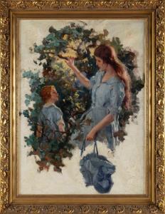 FISK Harry T. 1887-1974,Illustration of a mother and daughter,1897,Eldred's US 2023-07-27