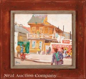 FISK Harry T. 1887-1974,Street Scene, New Orleans,1910,Neal Auction Company US 2020-11-22