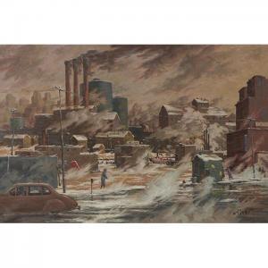 Fitzgerald Boylan 1909,Industrial Scene in Winter,Treadway US 2016-03-05