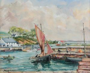 FITZGERALD Edmond James 1912-1989,'ARRIVING WITH THE CATCH',Ross's Auctioneers and values 2023-06-14