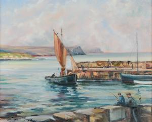 FITZGERALD Edmond James,'LANDING THE CATCH, COUNTY ANTRIM',Ross's Auctioneers and values 2023-06-14