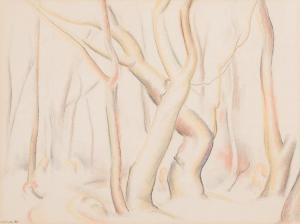 FITZGERALD Lionel Lemoine 1890-1956,The Trunks , conte on paper,1938,Heffel CA 2023-05-27