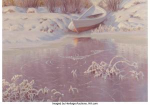 FJAESTAD Gustaf,Vinterlandskap med frusen sjö (Winter landscape wi,1945,Heritage 2023-06-09