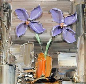 FLACK Colin 1973,Purple Flowers In A Vase,Gormleys Art Auctions GB 2015-09-22