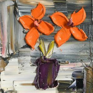 FLACK Colin 1973,Purple Vase of Flowers,Morgan O'Driscoll IE 2018-09-24