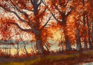 FLACK James Hall 1941-2018,BEECH TREES IN AUTUMN,,1985,Whyte's IE 2023-07-10