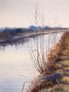 FLACK James Hall 1941-2018,CANAL BANK, LATE WINTER,1982,Whyte's IE 2023-10-23