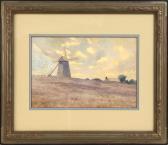 FLAGG Hiram Peabody 1859-1937,Windmill, possibly Cape Cod, Massachusetts,Eldred's US 2016-11-17