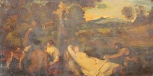 FLAMENT Edouard Casimir Arthur 1871-1943,Etude d'un tableau d'après le Titien?,Osenat FR 2013-01-27