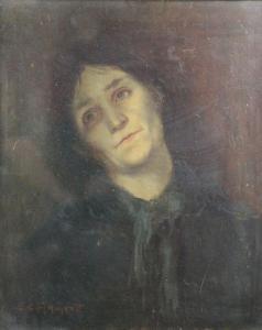 FLAMENT Edouard Casimir Arthur 1871-1943,Portrait de femme au regard dans le vide,Osenat 2013-01-27