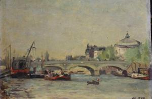 FLAMENT Edouard Casimir Arthur 1871-1943,Vue du pont des Invalides,1893,Osenat FR 2013-01-27