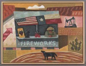 FLAMING Jon 1962,"Fireworks Stand Near 
Kermit,Dallas Auction US 2012-01-28