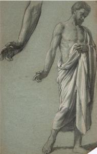 FLANDRIN Hippolyte 1809-1864,Étude d' homme drapé,Aguttes FR 2024-03-21