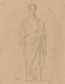 FLANDRIN Hippolyte,Figure Studies for "La Montée au Calvaire,",1842-46,Swann Galleries 2019-11-05