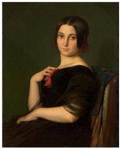 FLANDRIN Hippolyte,Portrait de la baronne de Saint-Didier (1825-1900),1849,Aguttes 2024-03-21
