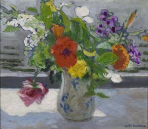 FLANDRIN Jules Léon,Nature morte au bouquet de fleurs dans un vase,Conan-Auclair 2023-07-05