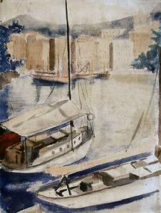 FLANGINI Giuseppe 1898-1961,Barche sul fiume.,1951,Gonnelli IT 2019-10-01