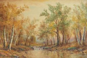 FLAVELLE Geoff H 1853-1900,Fall Landscape,Rachel Davis US 2014-05-10