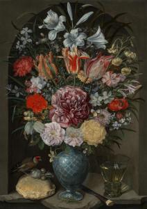 FLEGEL Georg 1563-1638,Still life of lilies, tulips, roses and other flow,Sotheby's GB 2023-07-05