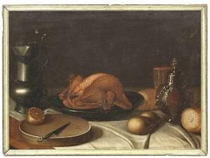 FLEGEL Georg 1563-1638,Still life with a chicken. Oil/canvas,Nagel DE 2006-12-06