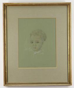 FLEMING Penelope 1933,head and shoulders portrait of a child,1963,Rogers Jones & Co GB 2021-10-29