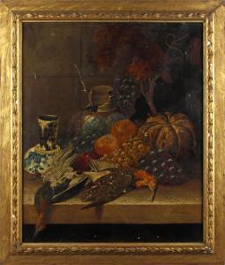 FLEMING W.B 1800-1800,Still life with exotic fruit, game birds and a bro,1874,Bonhams GB 2013-01-09