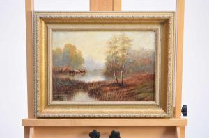 FLEMING W,Cattle watering at a Pond,Halls GB 2023-01-11