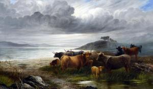 FLEMING W,Highland Cattle in a Loch Side Landscape,Rowley Fine Art Auctioneers GB 2016-05-24
