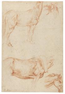 FLEMISH SCHOOL,A DOUBLE-SIDED SHEET OF STUDIES OF HORSES,Sotheby's GB 2012-01-25