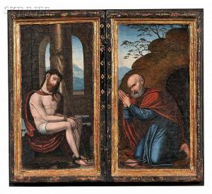 FLEMISH SCHOOL,Devotional Diptych: Christ with the Symbols of the Passion,Skinner US 2014-02-07