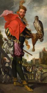 FLEMISH SCHOOL (XVII),Portrait of a falconer, the Amsterdam Gate i,17th Century,Sotheby's 2021-04-29