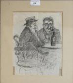 FLEMMING Alan,Caricature of 2 figures,Dickins GB 2009-03-06