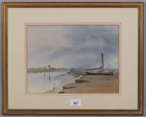 FLEMMING Anthony 1900-1900,estuary scene,Burstow and Hewett GB 2024-02-29
