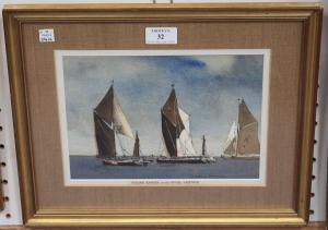 FLEMMING Anthony 1900-1900,Sailing Barges on the River Medway,Tooveys Auction GB 2018-07-11